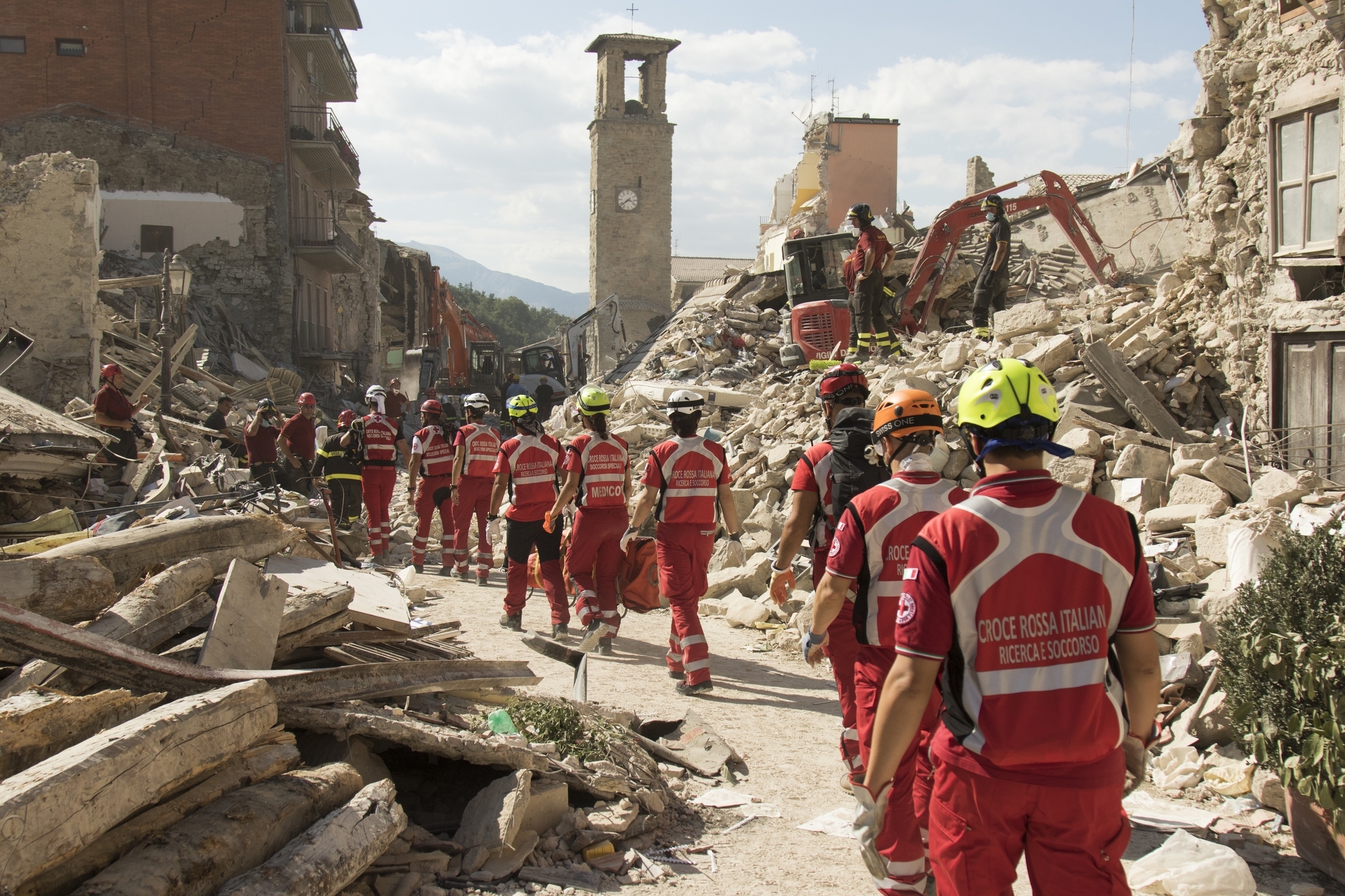 Оперативный мониторинг последствий землетрясения в Италии для МЧС России (30.08.16)
